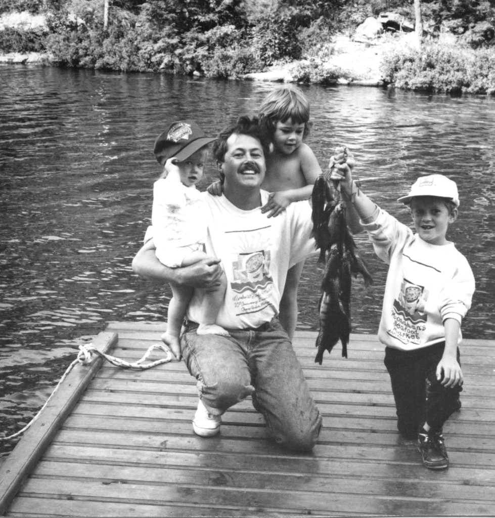 Mike & his kids with a string of panfish