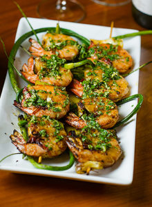 grilled shrimp with chimichurri