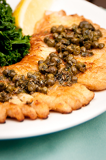 skate with caper brown butter