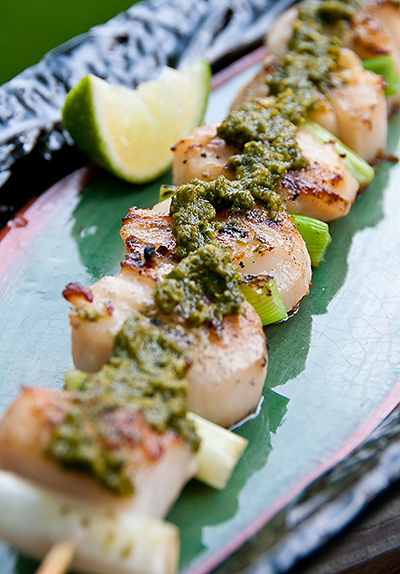 grilled sea scallops